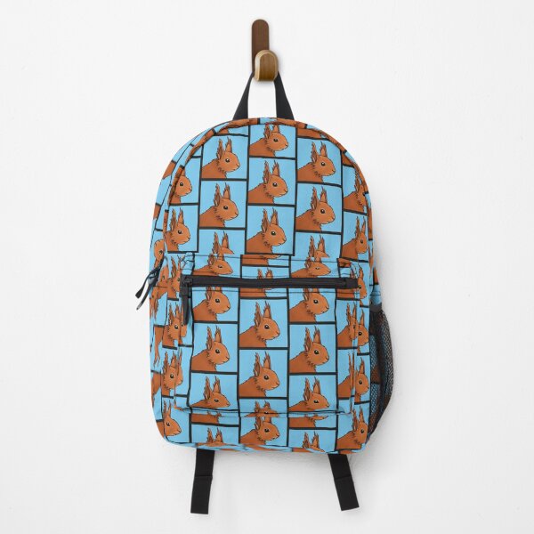 Item preview, Cartoon squirrel against a blue background designed and sold by pigeonlovrs.