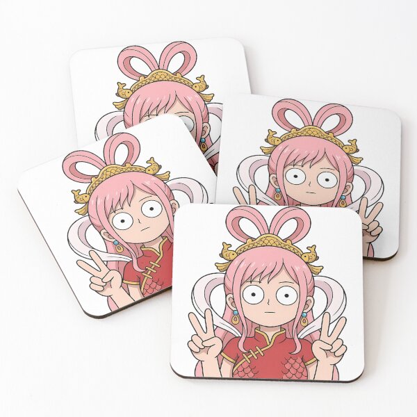 Item preview, Shirahoshi One Piece Pink Mermaid Double Peace Portrait designed and sold by earlobejerk.