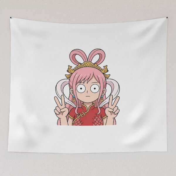 Item preview, Shirahoshi One Piece Pink Mermaid Double Peace Portrait designed and sold by earlobejerk.