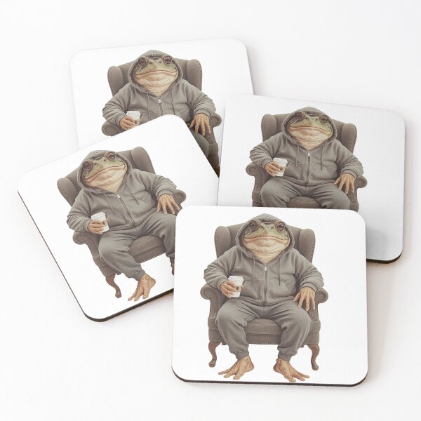 Item preview, Coffee Frog Sticker | Frog Holding Coffee | Cozy Frog in Hoodie | Funny Morning Coffee Lover Gift designed and sold by VeloraCrafts.