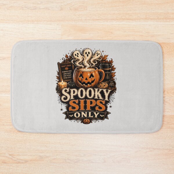 Item preview, Spooky Sips Only Halloween Coffee Design designed and sold by pradeepvisuals.