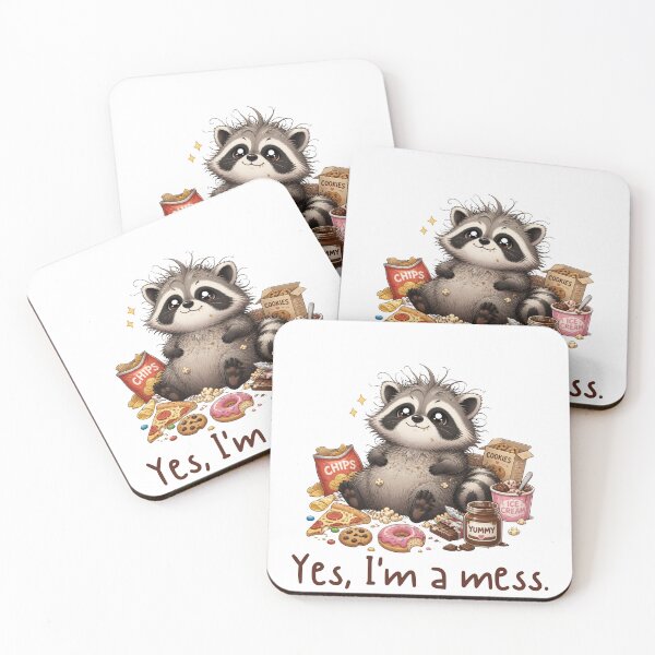 Item preview, Cute Messy Raccoon Snack Attack  designed and sold by Rick and Jess.