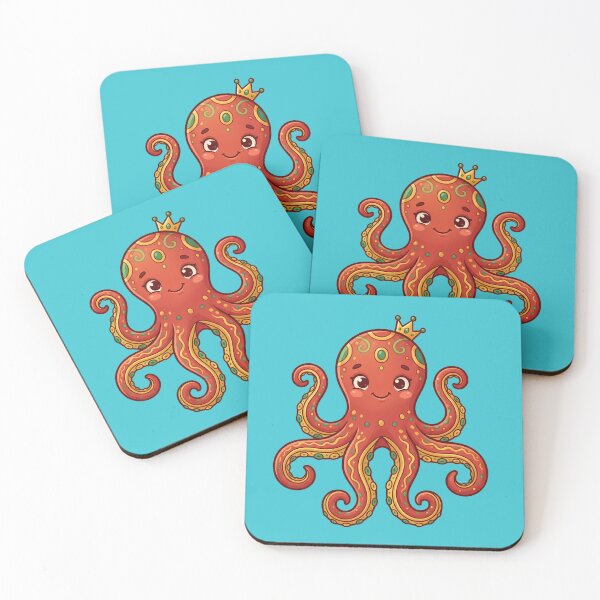 Item preview, Cute Royal Octopus Princess with Golden Crown designed and sold by digitalbob60.