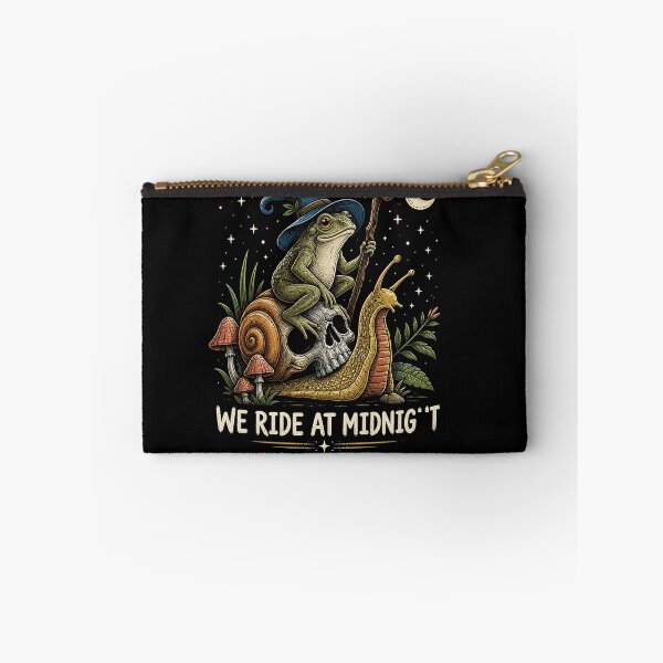 Item preview, We Ride At Midnight Wizard Frog Riding Snail Fantasy Adventure designed and sold by MiALopezArt.