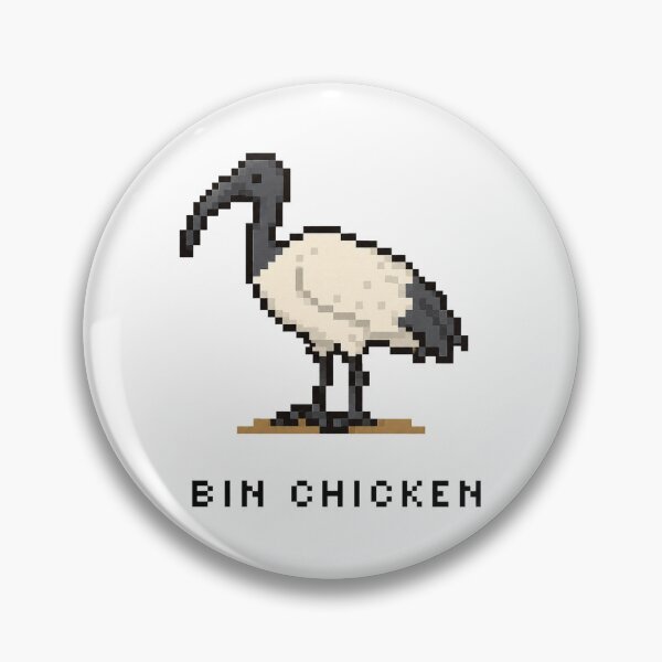 Artikelvorschau, Niedliches Pixel-Art-Mülltonnenhuhn – Retro-8-Bit-Wildtierdesign entworfen und verkauft von SLGA-Designs.