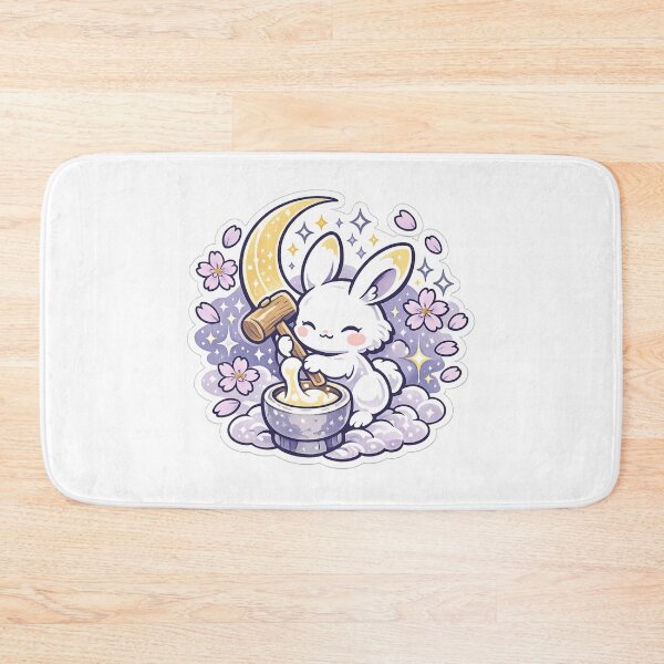 Item preview, Moon Mochi Bunny | Kawaii Lunar Mochi Maker | Cute Rabbit Dessert | Pastel Japanese Cottagecore | Sakura Bunny designed and sold by MrDev.