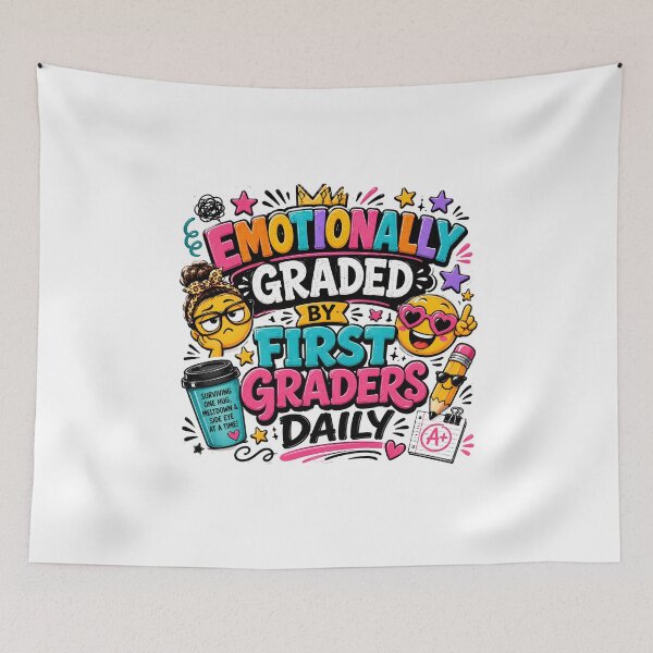 Item preview, Emotionally Graded By First Graders Daily Sticker designed and sold by FestivityFinds.