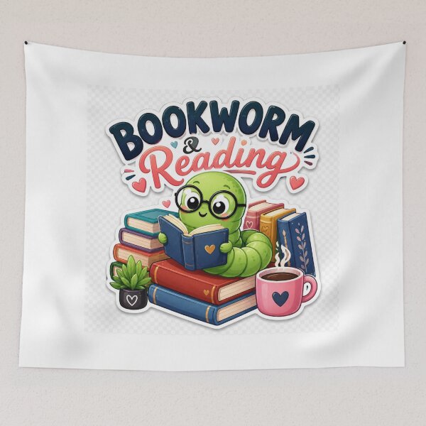 Item preview, Bookworm Reading  Cute Book Lover Reading Is My Happy Place designed and sold by MR4me.
