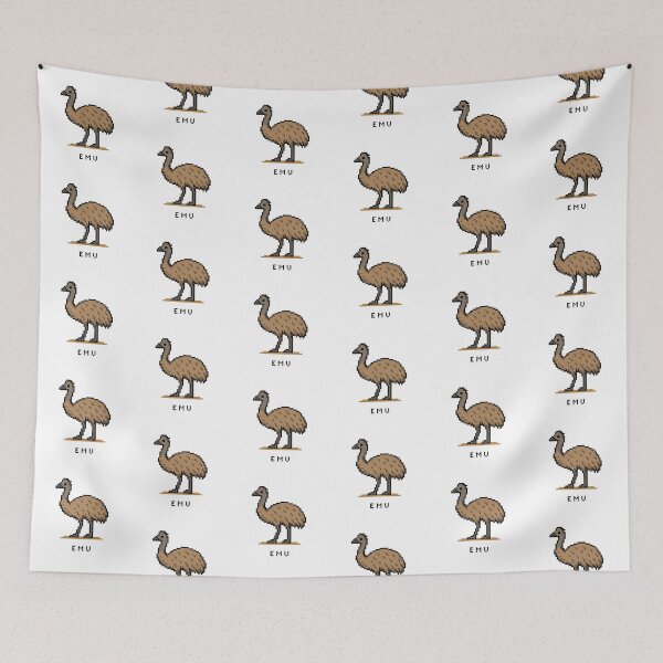 Item preview, Cute Pixel Art Emu - Retro 8-Bit Wildlife Design designed and sold by SLGA-Designs.