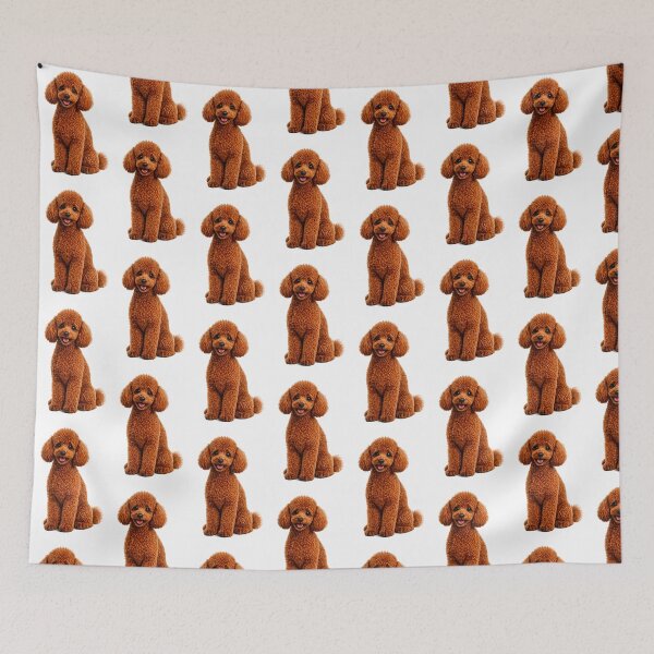 Item preview, Mini Poodle Dog Red designed and sold by BackgroundND.
