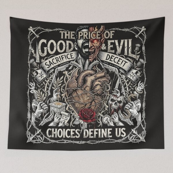 Item preview, Man Heart Rose Skull Dagger designed and sold by Voodoo Store Paranormal Collections.