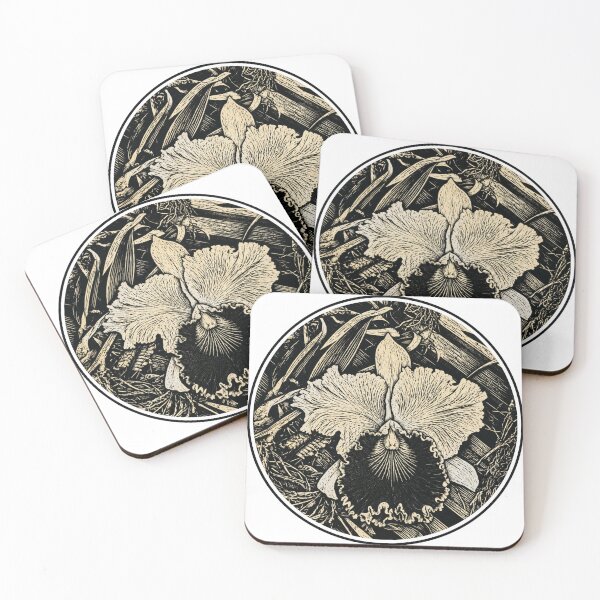 Item preview, Frilly Orchid Bloom | Botanical Ink Art designed and sold by Linoluca.