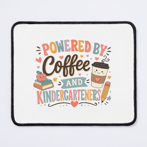 Item preview, Powered By Coffee And Kindergarteners Teacher Funny Back To School T-Shirt designed and sold by FestivityFinds.