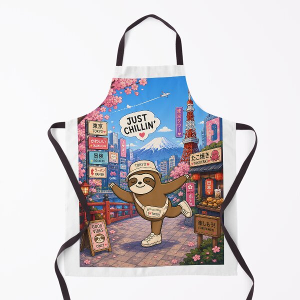 Item preview, Kawaii Tokyo Tourist Sloth Just Chillin' in Japan designed and sold by Hooi-Boon-Sin.