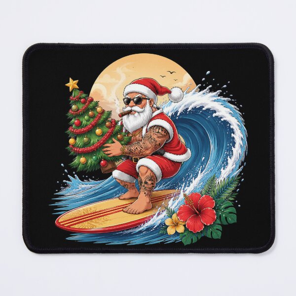 Item preview, Christmas in July Santa Surfing Christmas Beach designed and sold by OlakunleOloroz.