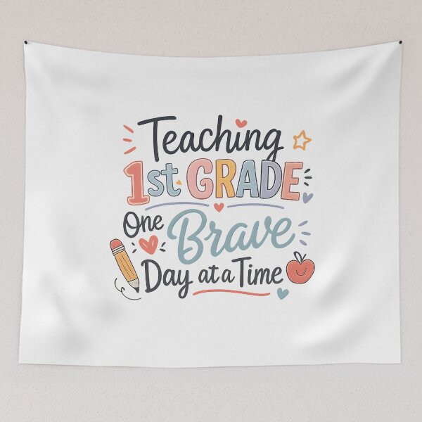 Item preview, Teaching 1st Grade One Brave Day At A Time Teacher T-Shirt | Funny First Grade Teacher Gift designed and sold by FestivityFinds.