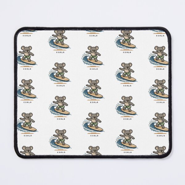 Item preview, Cute Pixel Art Surfing Koala - Retro 8-Bit Wildlife Design designed and sold by SLGA-Designs.
