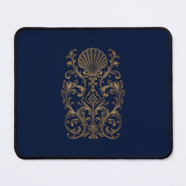 Item preview, Gold neoclassical ornament on midnight blue designed and sold by LaJacke.