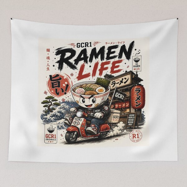 Item preview, GCR1 Ramen Life – Japanese Street Food Mascot Scooter designed and sold by GCR1.