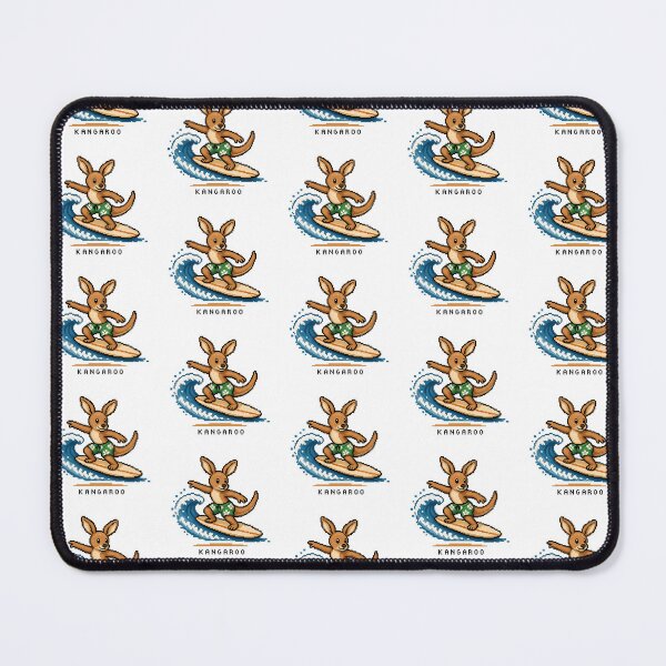 Item preview, Cute Pixel Art Surfing Kangaroo - Retro 8-Bit Wildlife Design designed and sold by SLGA-Designs.
