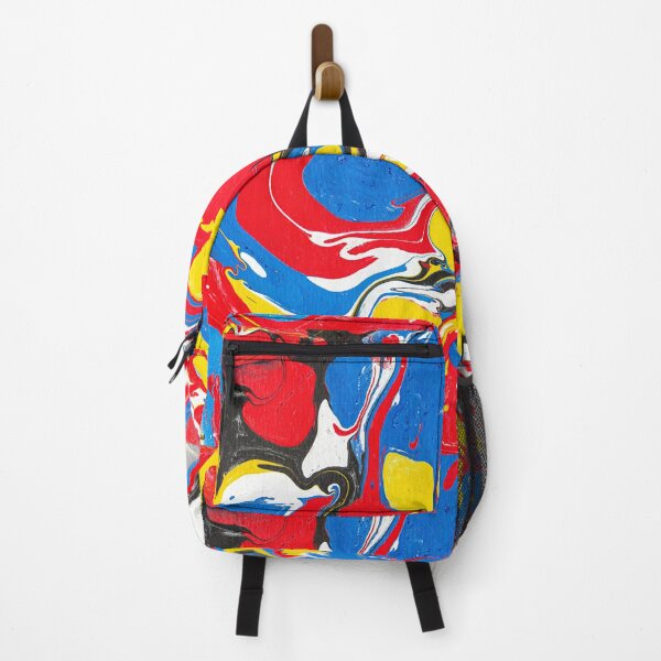 Item preview, Vibrant Ink Bubble Abstract – Bold Red Blue Yellow Fluid Art designed and sold by WheresMyMojo.