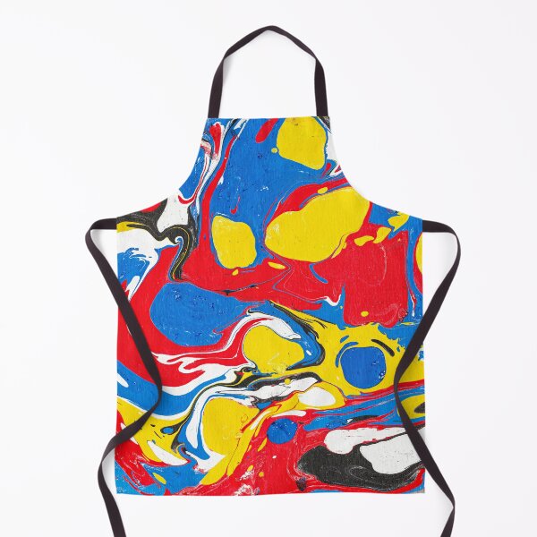 Item preview, Vibrant Ink Bubble Abstract – Bold Red Blue Yellow Fluid Art designed and sold by WheresMyMojo.