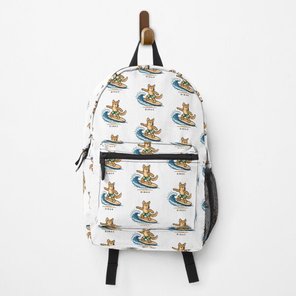 Item preview, Cute Pixel Art Surfing Dingo - Retro 8-Bit Wildlife Design designed and sold by SLGA-Designs.
