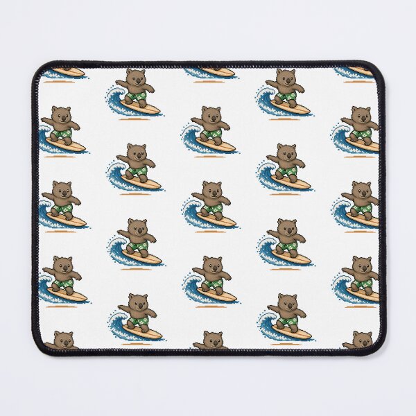 Item preview, Cute Pixel Art Surfing Wombat - Retro 8-Bit Wildlife Design designed and sold by SLGA-Designs.