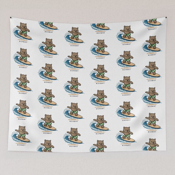 Item preview, Cute Pixel Art Surfing Wombat - Retro 8-Bit Wildlife Design designed and sold by SLGA-Designs.