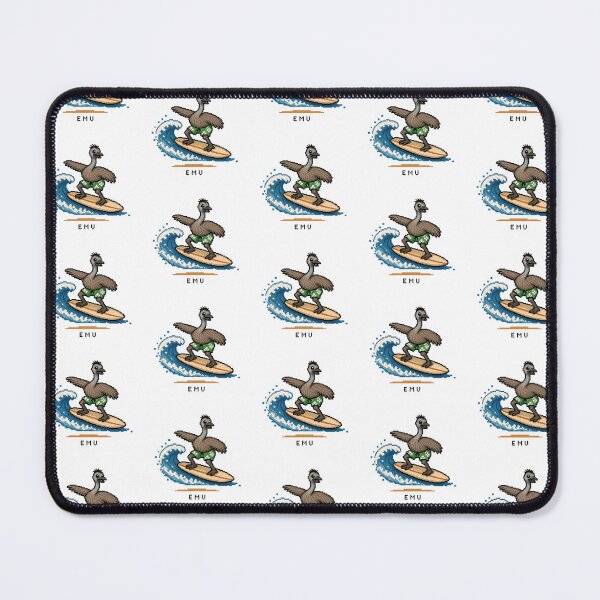 Item preview, Cute Pixel Art Surfing Emu - Retro 8-Bit Wildlife Design designed and sold by SLGA-Designs.
