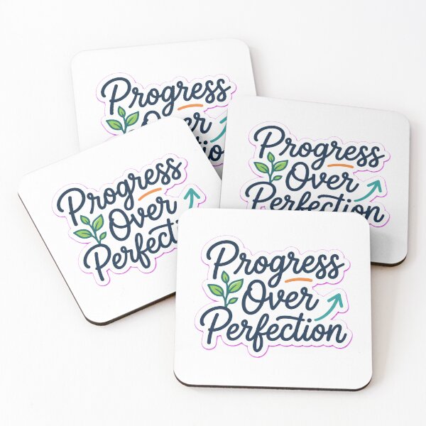 Item preview, Progress Over Perfection Motivational Quote  Self Improvement Die-Cut Decal designed and sold by MR4me.
