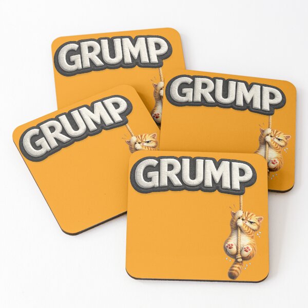 Item preview, Grump Cat Climbing Rope | Funny Orange Tabby Cartoon Illustration designed and sold by Grump and Co.