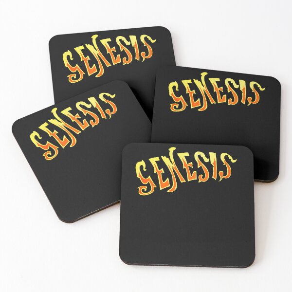 Artikelvorschau, Genesis Bandname Flaming Wavy entworfen und verkauft von Designerpop.