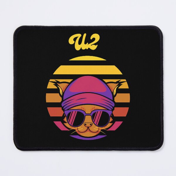 Item preview, Cool Cat Wearing Beanie Sunglasses Sunset Circle designed and sold by DevDesignes.
