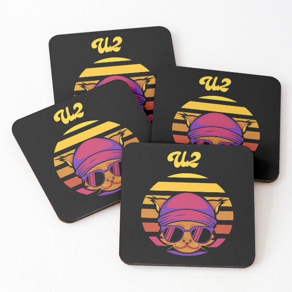 Item preview, Cool Cat Wearing Beanie Sunglasses Sunset Circle designed and sold by DevDesignes.