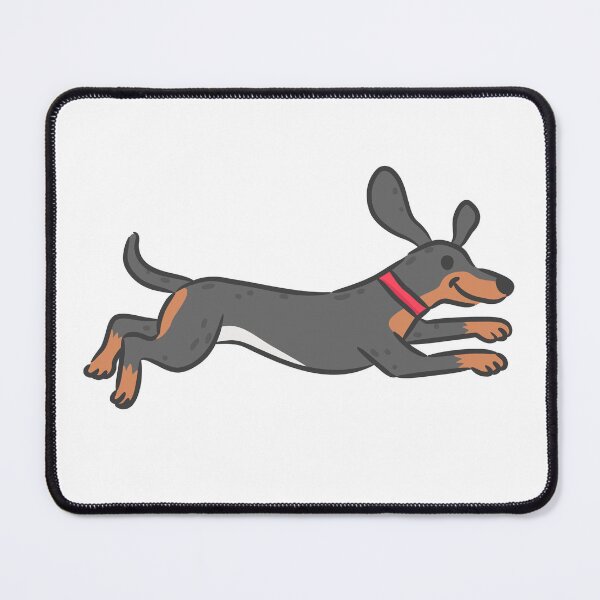 Item preview, Cute Dachshund Dog Running Happily Cartoon Illustration. designed and sold by monkik.
