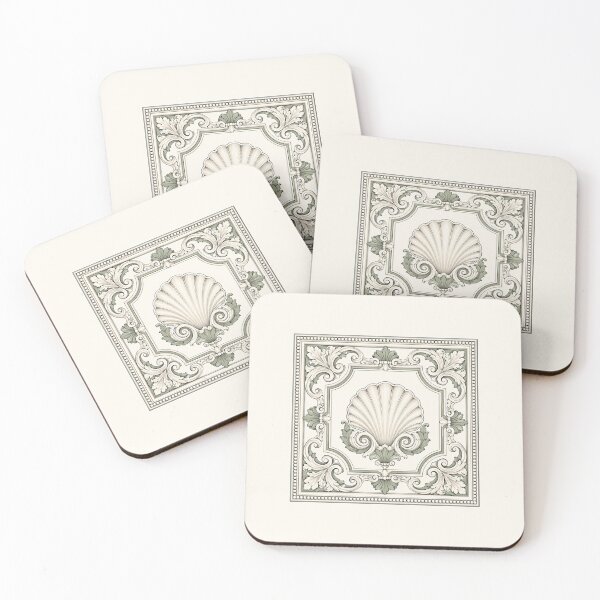 Item preview, Neoclassical shell with sage green ornamental frame designed and sold by LaJacke.