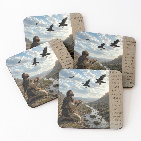 Item preview, The Lord's Tender Mercies – Elijah and the Ravens 1 Kings 17:2–6 designed and sold by Heather Walton.