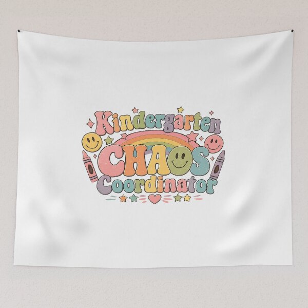 Item preview, Kindergarten Chaos Coordinator Shirt | Funny Retro Teacher T-Shirt Cute Rainbow Back to School Gift designed and sold by FestivityFinds.
