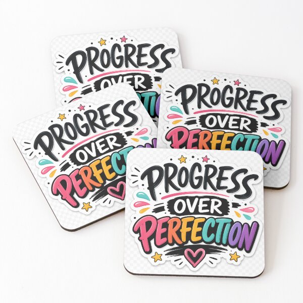 Item preview, Progress Over Perfection Motivational Quote  designed and sold by MR4me.