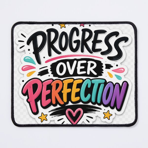 Item preview, Progress Over Perfection Motivational Quote designed and sold by MR4me.