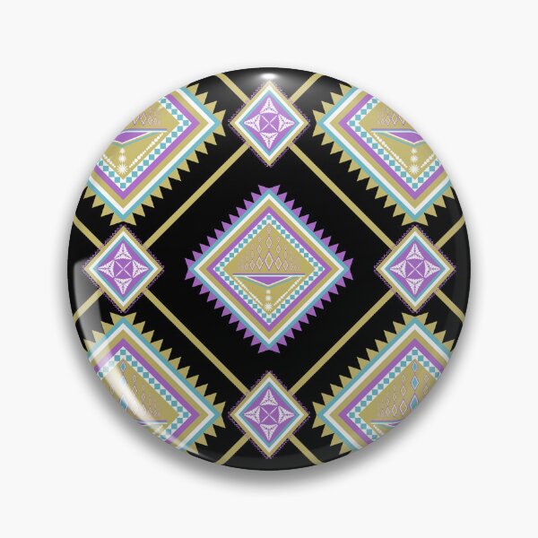 Item preview, Elegant Gold and Purple Aztec Geometric Diamond Pattern designed and sold by Aumpuk.