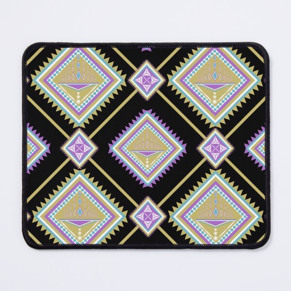 Item preview, Elegant Gold and Purple Aztec Geometric Diamond Pattern designed and sold by Aumpuk.