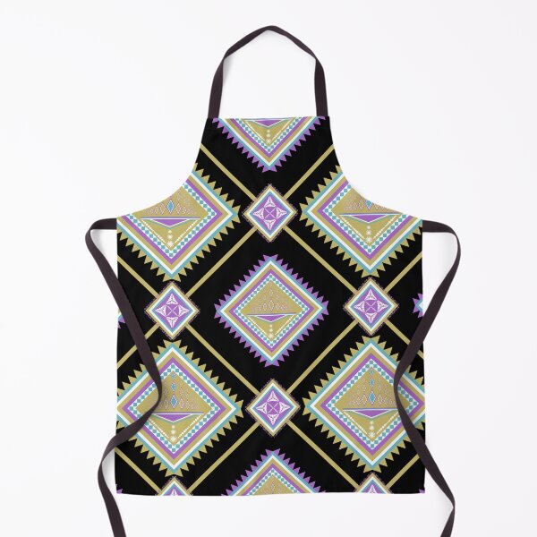 Item preview, Elegant Gold and Purple Aztec Geometric Diamond Pattern designed and sold by Aumpuk.