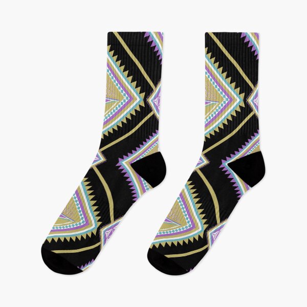 Item preview, Elegant Gold and Purple Aztec Geometric Diamond Pattern designed and sold by Aumpuk.
