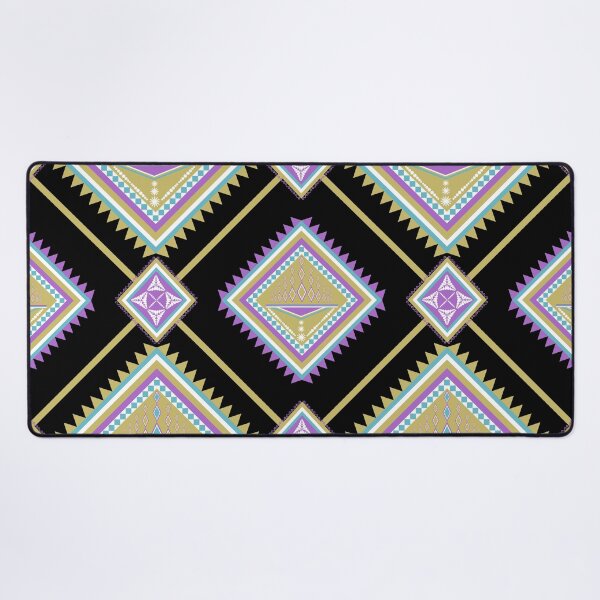 Item preview, Elegant Gold and Purple Aztec Geometric Diamond Pattern designed and sold by Aumpuk.