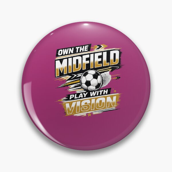 Item preview, Own the Midfield Play with Vision Soccer Player Vintage Graphic T-Shirt designed and sold by Artbysarmina.