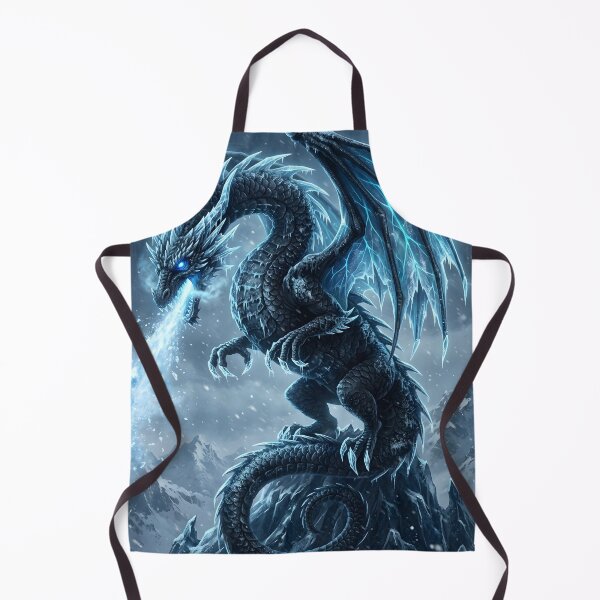 Item preview, Ice Dragon Fantasy Art | Frost Wyvern Breathing Ice | Epic Winter Dragon Illustration designed and sold by DragonSerpent Ink.