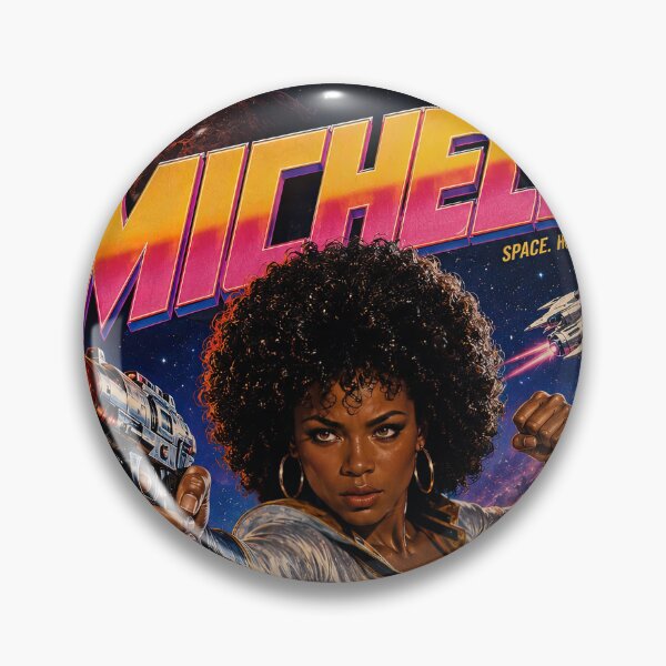 Item preview, Michelle – Retro Sci‑Fi Laser Warrior designed and sold by obstinator.