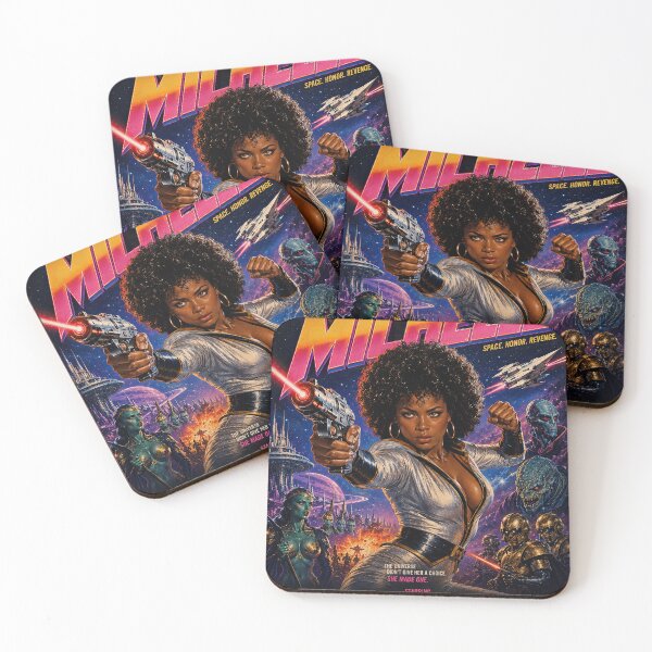 Item preview, Michelle – Retro Sci‑Fi Laser Warrior designed and sold by obstinator.